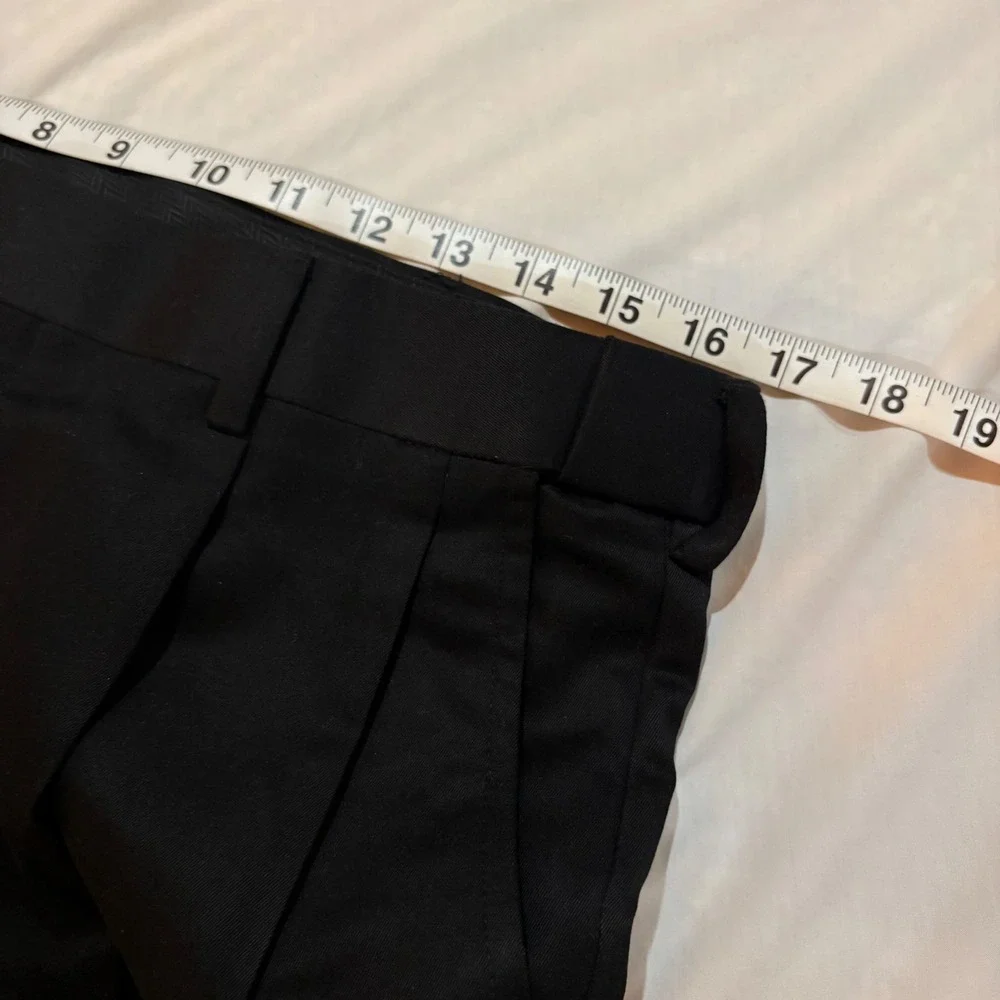 Savane Mens Black Pleated Dress Pants 34x34 Comfort Waist Microfiber No Iron NEW